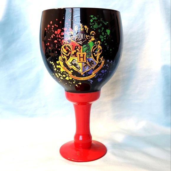 Warner Bros. | Dining | Harry Potter Hogwarts Houses Black Red Glass Goblet  4oz | Poshmark